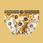 4 Pack Men's Stylish Print Ice Silk Breathable & Antibacterial Briefs