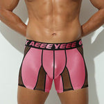 2 Pack Men's Workout Anti-Chafing Quick-Dry & Breathable Mesh Stretch Boxer Briefs
