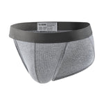 2 Pack Men's Ribbed Cotton Low-Rise Bikini with Soft Stretch Comfort