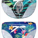 Mens Bulge Pouch Surfing Printed Bohemian Swim Briefs