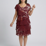Ella | Composed Abstract Knee Length Dress