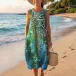 Flora | Ocean Mosaic Midi Dress