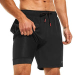 Men's Quick-Dry Digital Print Double-Layer Board Shorts