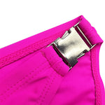 Men's Quick-Dry Odor-Control Solid Color Side Snap Swim Briefs