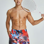 Men's Vibrant Graphic Odor-Control Comfy Waistband Casual Board Shorts