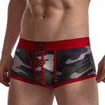 2 Pack Men's Camouflage Print Mesh Supportive Fit Touch-Free Soft-Touch Trunks