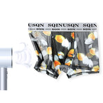 3 Pack Men's Ice Silk Mesh Breathable Printed Odor-Control Trunks