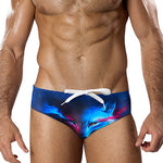 Men's Low-Rise Stylish Animal Print Swim Briefs