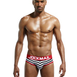 2 Pack Men's Sexy Cheeky Ultra-Soft Cotton Low-Rise & Revealing Supportive Jockstraps