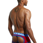 2 Pack Men's Breathable Cotton Skin-Friendly Sexy Low-Rise & Revealing Jockstraps