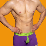 2 Pack Men's Mesh Transparent Open-Cut Cotton Mesh Trunks