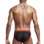 Men's Color Fabric Elastic Waistband Bikini