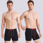 4 Pack Men's Comfortable Cotton Anti-Chafing High Elasticity Sports Boxer Briefs
