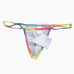 3 Pack Men's Ultra-Thin Sexy Smooth Breathable Contrast Waistband Strings