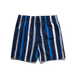 Men’s Striped Print Drawstring Board Shorts