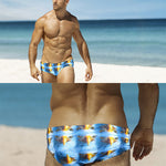 Men's Low-Rise Stylish Print Swim Briefs