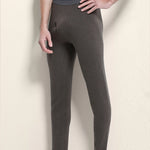 Men's Solid Color Double-Layer Bamboo Fiber Thermal Bottoms