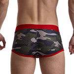 2 Pack Men's Camouflage Print Mesh Supportive Fit Touch-Free Soft-Touch Trunks