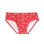 Men's 3D Pouch Printed Fitness Swim Briefs