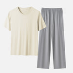 Men's Summer Modal Ice Silk Home Wear Pajama Set