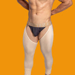 Men's Low-Waist Sexy Hollow Silk-Smooth Semi-Transparent Thermal Pants