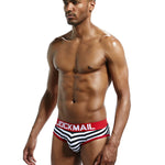 2 Pack Men's Sexy Cheeky Ultra-Soft Cotton Low-Rise & Revealing Supportive Jockstraps