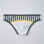 Men's Spliced Striped Mesh Pouch Briefs