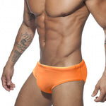 Men's Seamless Comfort Solid Color Shiny Swim Briefs