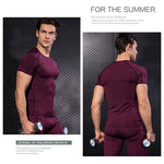 Men's Full Coverage Mesh Panel Quick-Dry Fabric Odor-Control Tops & Tights