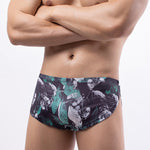 4 Pack Men's Ultra-Thin Moisture-Wicking Bold Prints Low-Rise Trunks