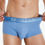 3 Pack Men's  Ice Silk Solid Color Breathable Antibacterial Trunks
