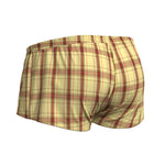 2 Pack Men's Cotton Plaid Boxers with 3D U-Pouch and Button Fly