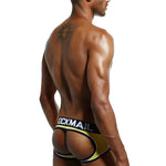 2 Pack Men's Workout Ready Color-Block Sporty Cut Odor-Control Jockstraps