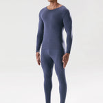 Men's Soft Seamless Thermal Sets With Fly