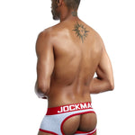 2 Pack Men's Breathable Cotton Skin-Friendly Sexy Low-Rise & Revealing Jockstraps