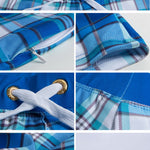 Men's Drawstring Plaid Swim Shorts With Pockets