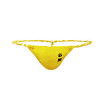 4 Pack Men's Low Rise Sexy Letter Embroidery Lace-Up Thongs