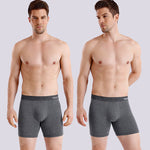 4 Pack Men's Comfortable Cotton Anti-Chafing High Elasticity Sports Boxer Briefs