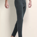Men's Solid Color Double-Layer Bamboo Fiber Thermal Bottoms