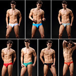 3 Pack Men's Breathable Separate Pouch Low-Rise Briefs with Openable Front Pouch