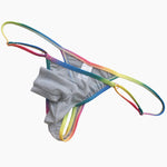 3 Pack Men's Ultra-Thin Sexy Smooth Breathable Contrast Waistband Strings