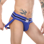 2 Pack Men's Supportive Fit Comfy Waistband Anti-Chafing Stretch Jockstrap