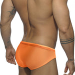 Men's Seamless Comfort Solid Color Shiny Swim Briefs