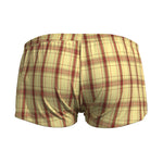 2 Pack Men's Cotton Plaid Boxers with 3D U-Pouch and Button Fly
