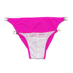 Men's Quick-Dry Odor-Control Solid Color Side Snap Swim Briefs