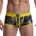 2 Pack Men's Camouflage Print Mesh Supportive Fit Touch-Free Soft-Touch Trunks