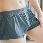 2 Pack Men's Seamless Comfort Quick-Dry Lightweight & Airy Mesh Boxers Shorts