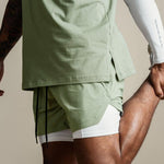 Men's Outdoor Sport Quick-Dry Breathable Double-Layer Activewear Shorts