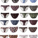 6 Pack Men's Sexy Bold Prints Odor-Control Stay-Put Fit Briefs