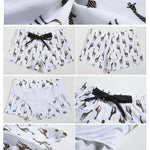 Men's Bold Prints Quick-Dry Fabric Seamless Comfort Swim Shorts & Trunks
